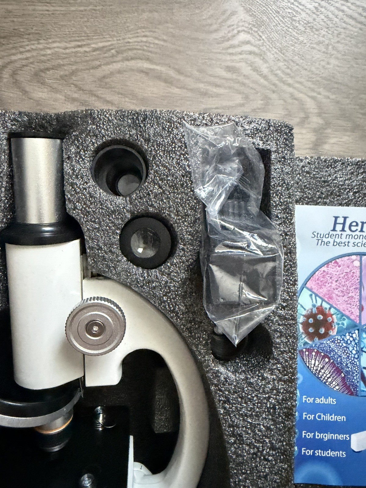 Herwicm 2000X Ultra Power School Lab Microscope - White