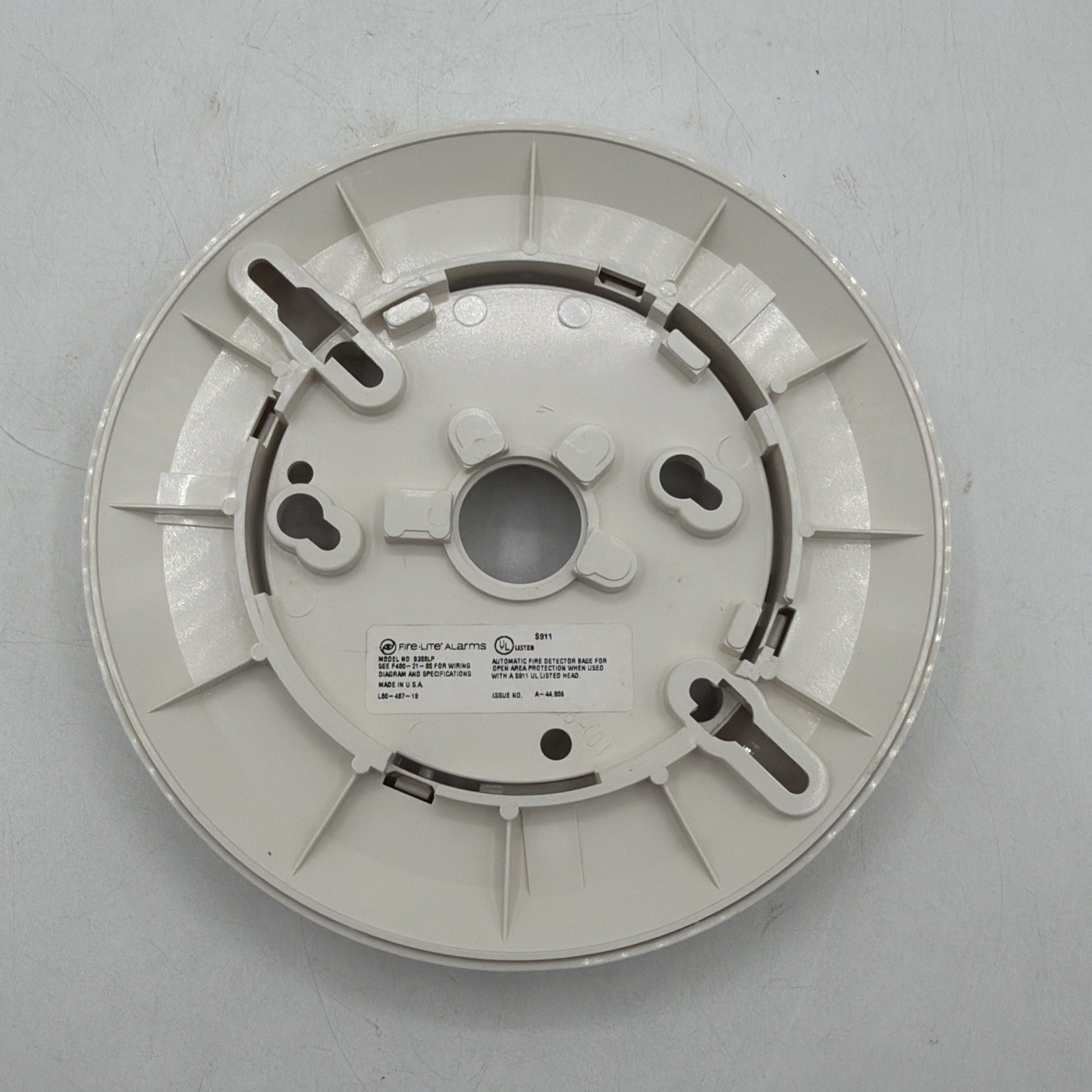 System Sensor B350LP Smoke Detector Mounting Base | Used | No Box | Wired Ivory