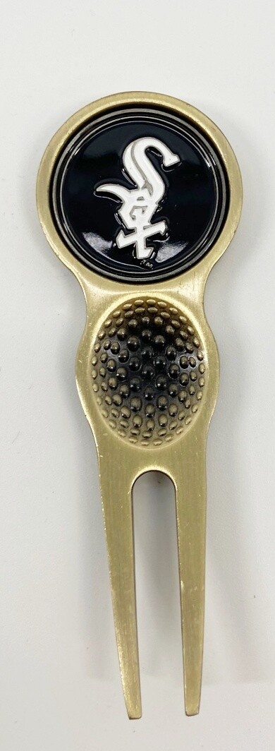 MLB Golf Divot Repair Tool w/ Ballmark Bronze Chicago White Sox