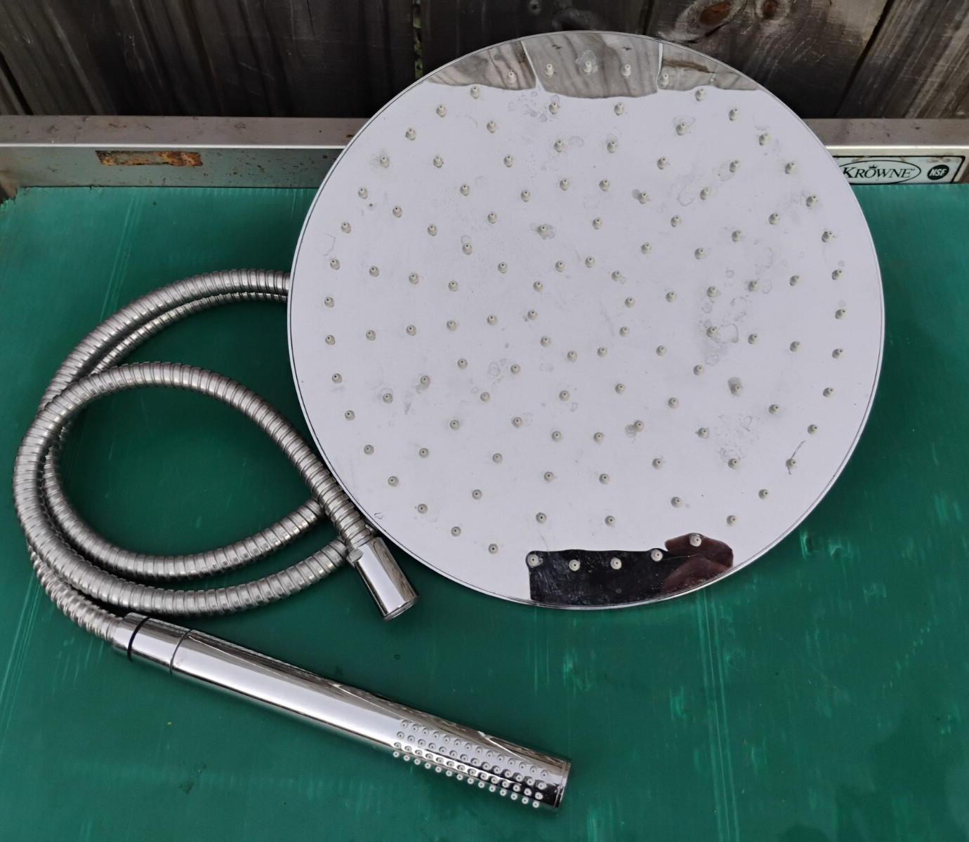 Symmons 12" 120 Nozzle 2.5GPM Rain Shower Head & Handheld Sprayer Disney Prop