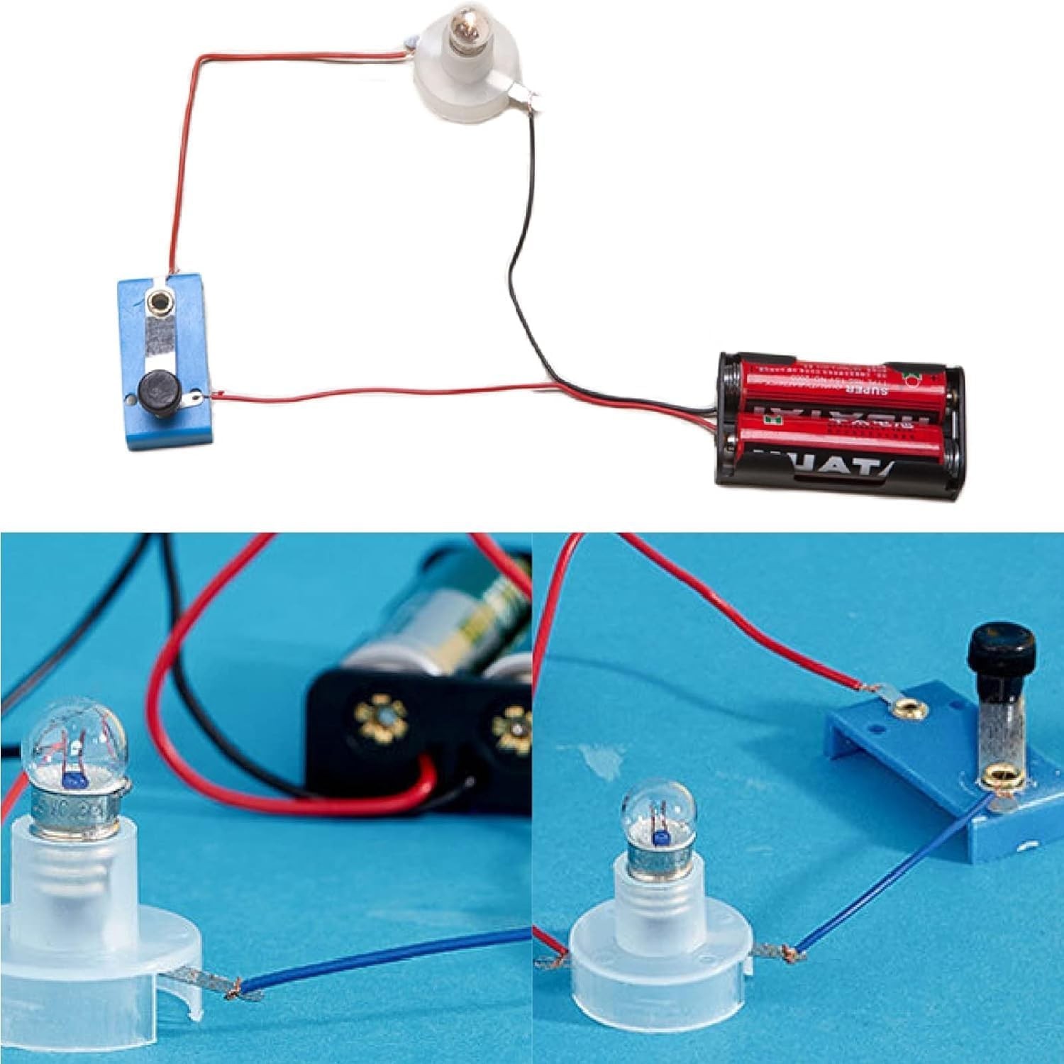 1 Pc Electrical Circuit Experiment Kit, Small Bulb Lights Up Kit Basic