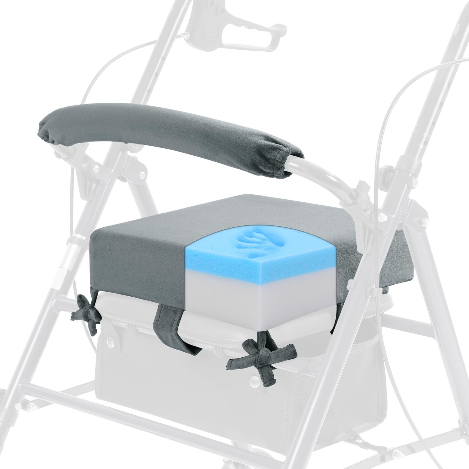 BALAPET Non-Slip Rollator Walker Seat Cushion and Backrest Cover Set for Elde...