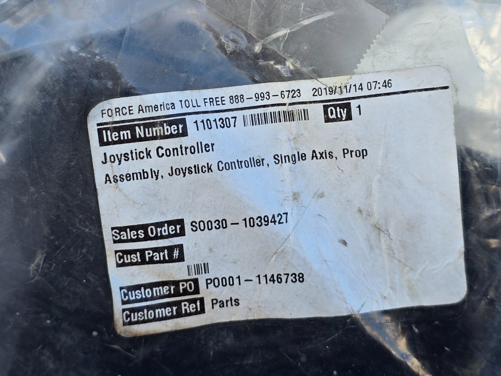 Force America Joystick Controller Assembly Part # 1101307 / 1108158 New Read