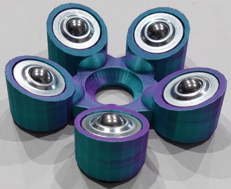 Bowling Ball Spinner Cup - Purple and Teal