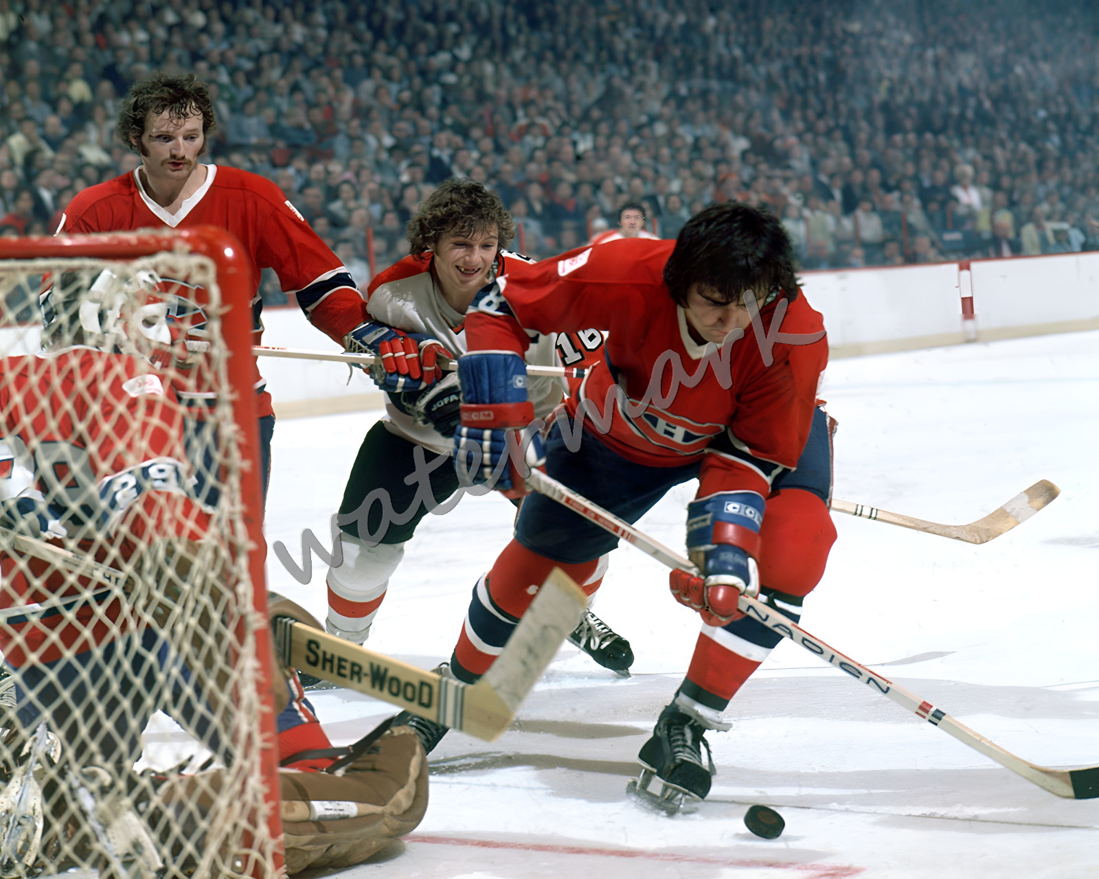 1976 Canadiens Savard Robinson Dryden Flyers Clarke Game Action 8 X 10 Photo Pic