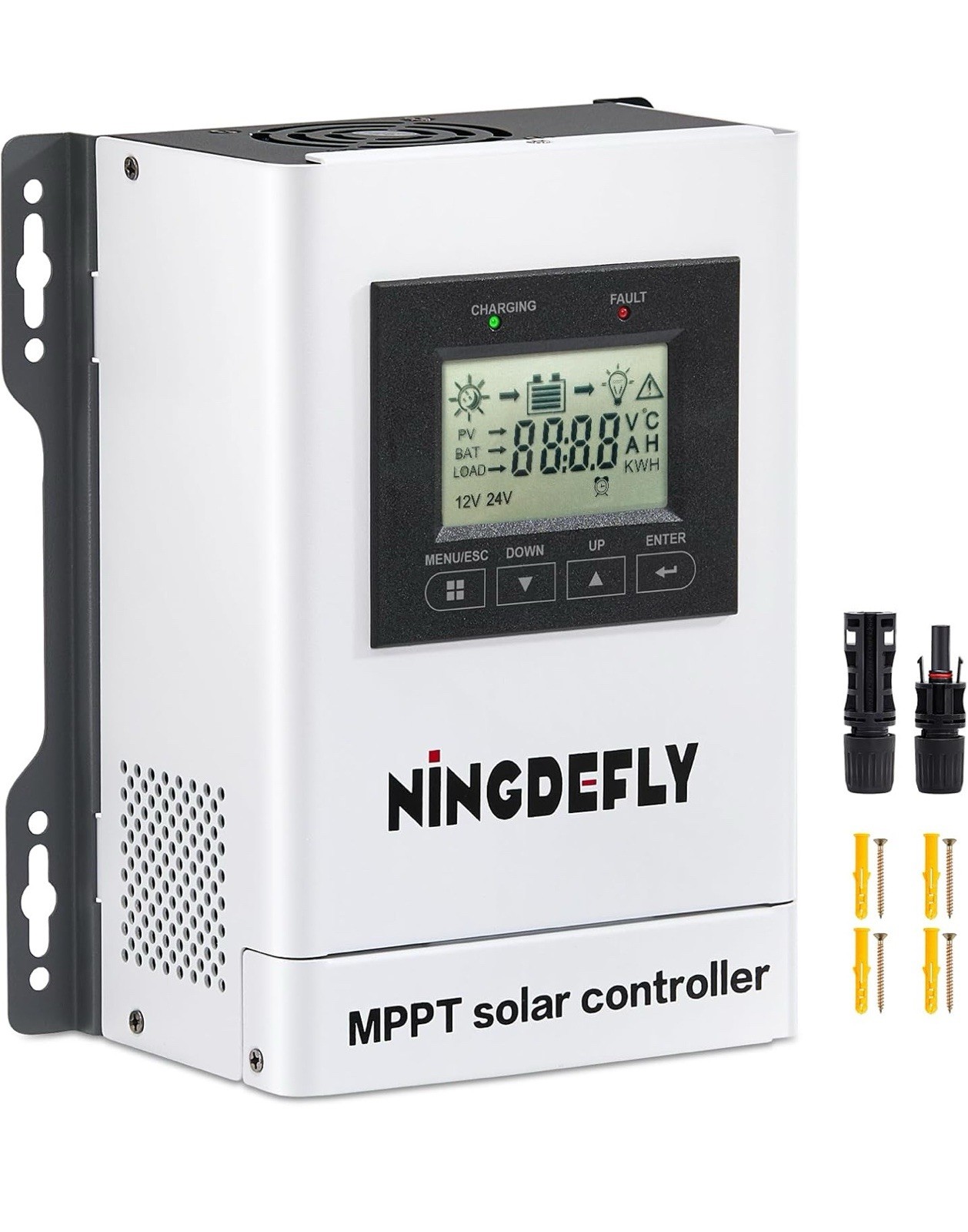 30A Mppt Solar Panel Charge Controller 12V 24V for LifeP04/SLD FLD Batteries