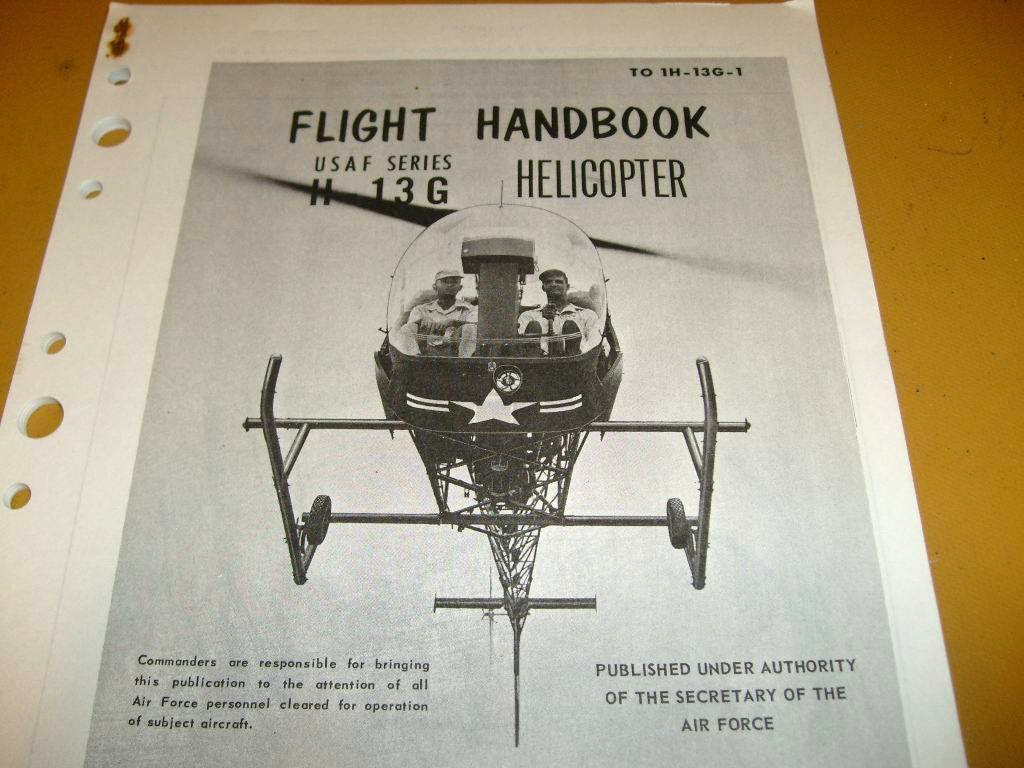 1958 USAF Bell H-13G Sioux Pilot's Flight Handbook