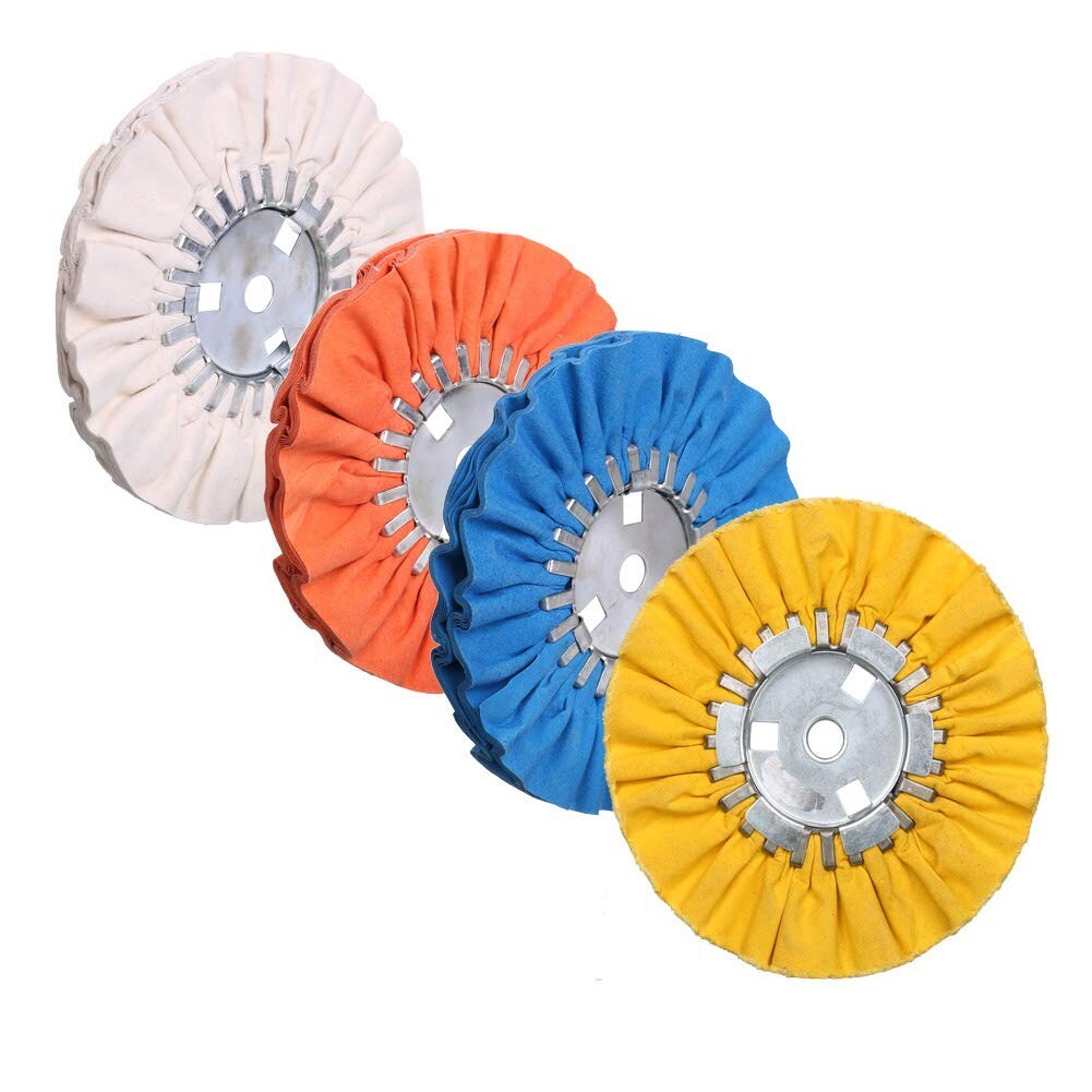 Airway Buffing Wheel Kit 4 Piece kit (1 pcs White & 1 pcs Orange & 1 pcs Blue...