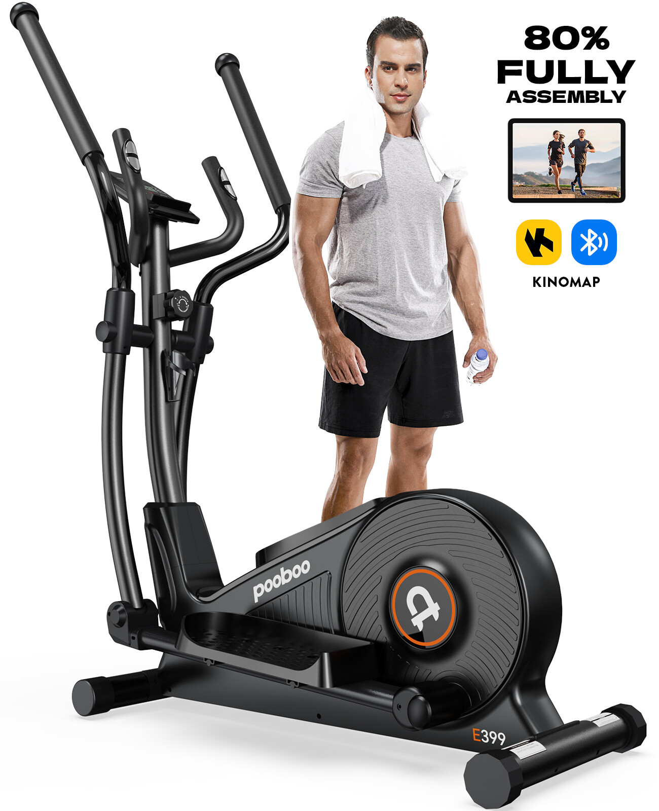 Elliptical Machine Elliptical Exercise Machine with 16-Level Resistance For Home
