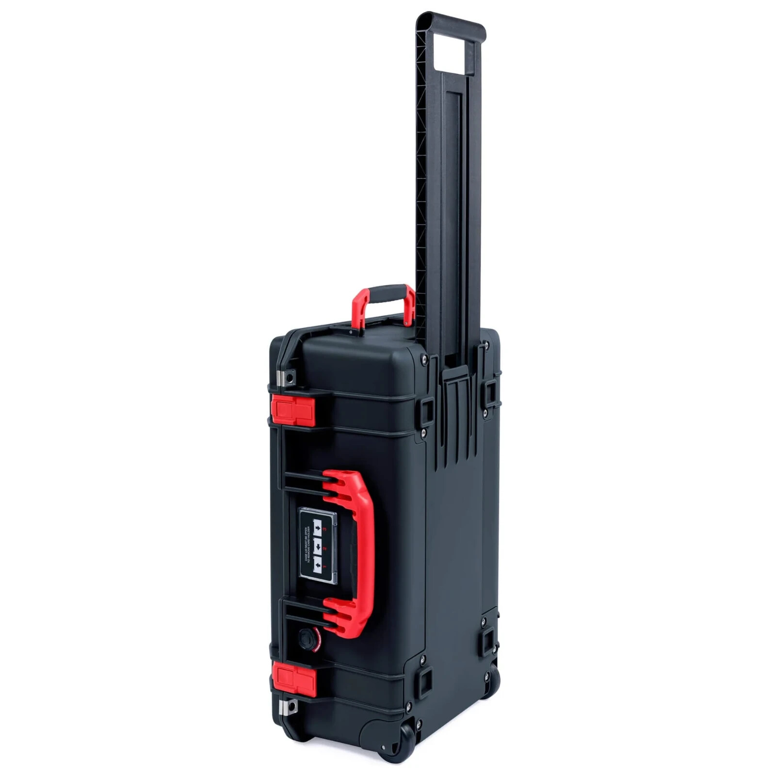Black & Red Pelican 1535 Air case. No Foam / empty.  With wheels.