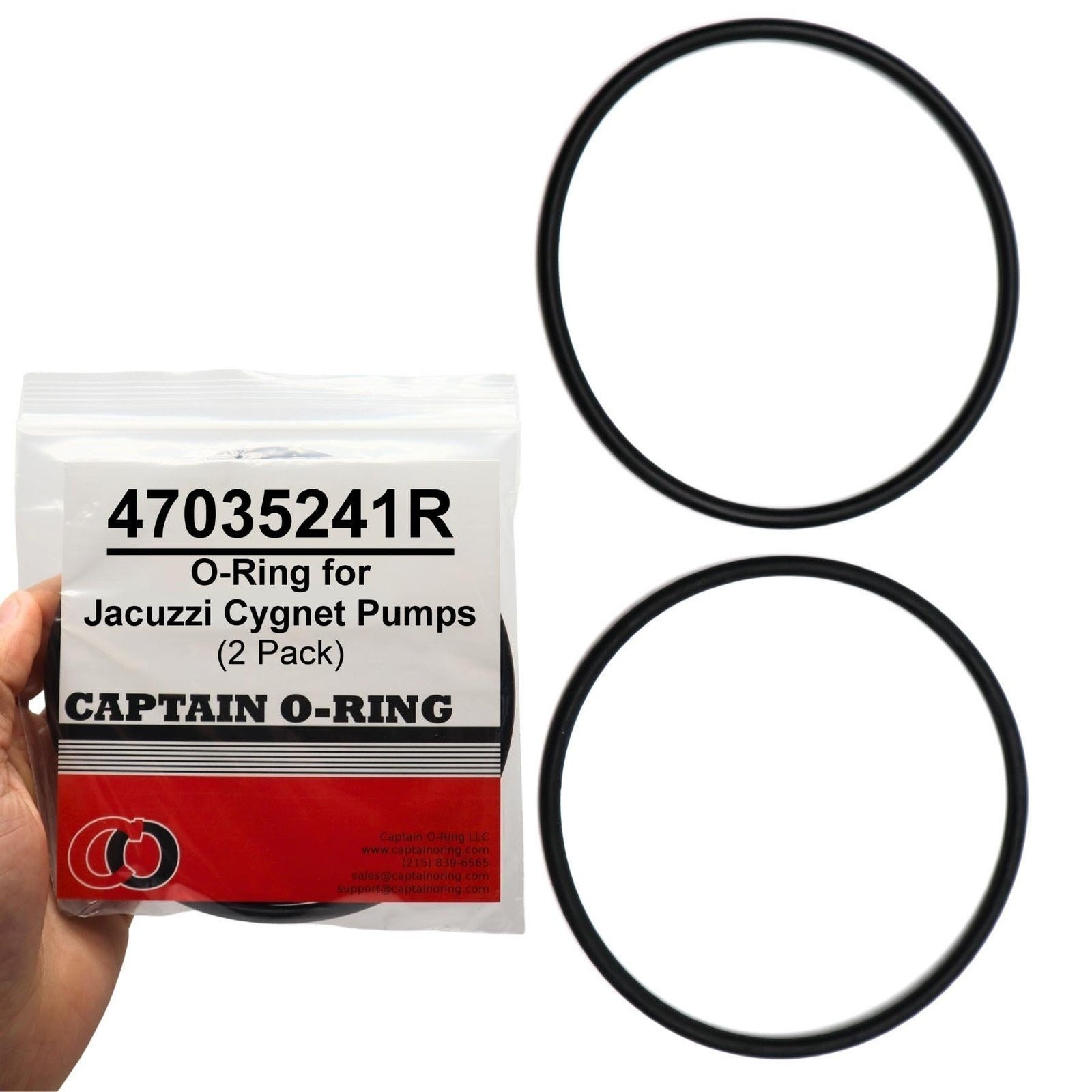 47035241R O-Rings for Jacuzzi Cygnet O459 Pump Cover Lid (2 Pack)