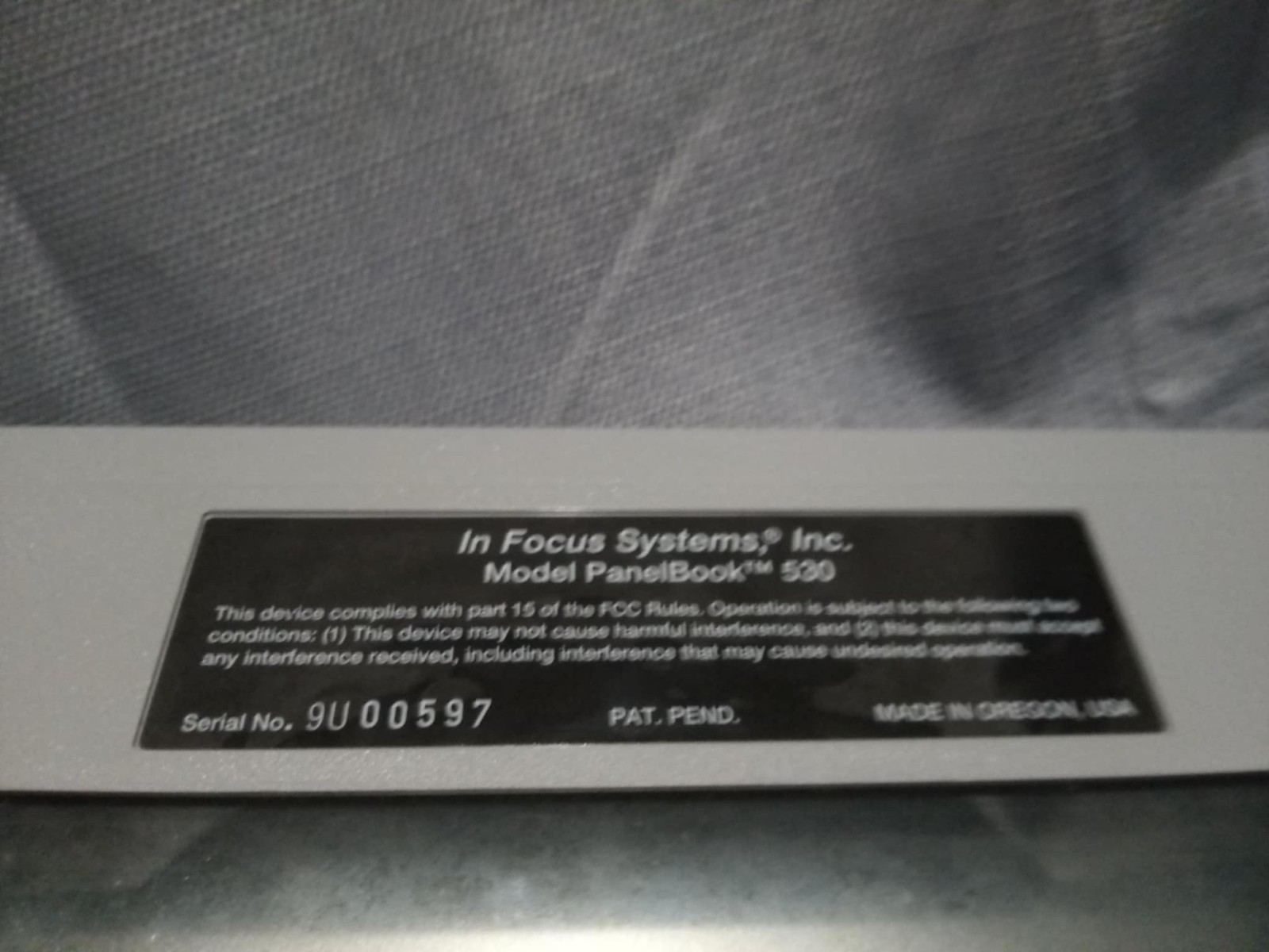 IN FOCUS SYSTEMS PANELBOOK 530