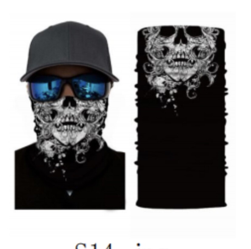 Skull Neck Gaiter Face Mask Head Band Multi-Use Tube Scarf Face Cover Bandana