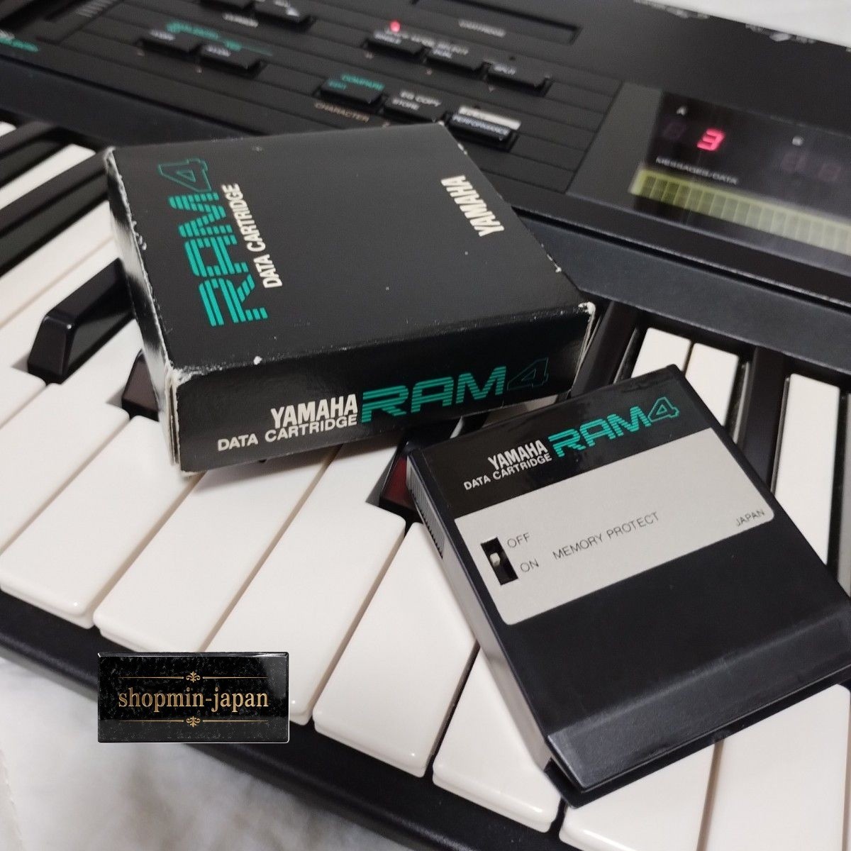 YAMAHA RAM4 Data Cartridge for DX7II Tested Battery Replaced Working from japan
