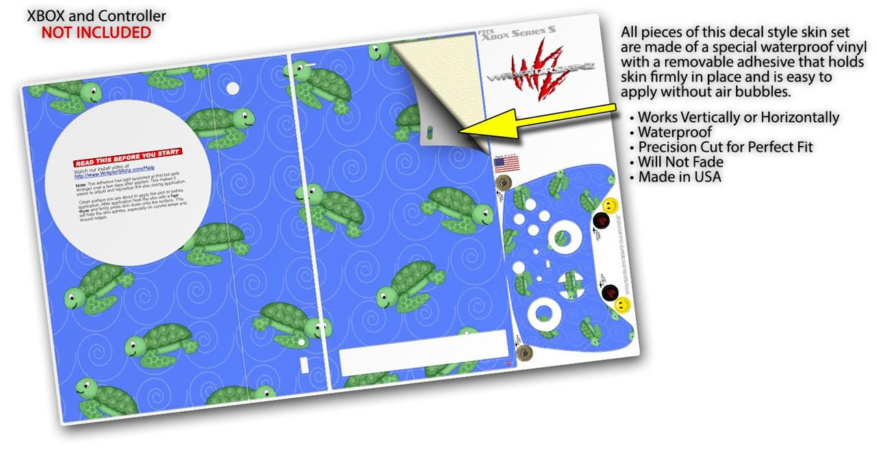 Skin Wrap for XBOX Series S Console Controller Turtles