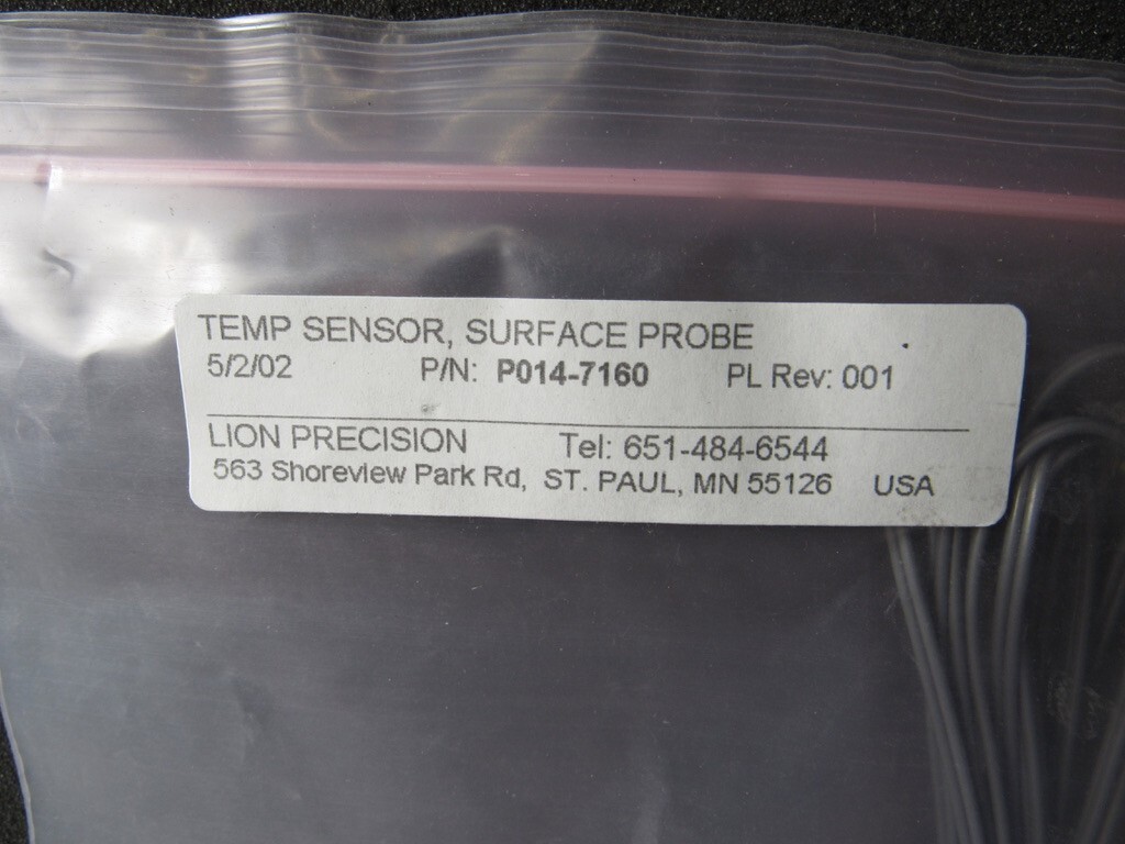 Lion Precision P014-7160 Temp Sensor Surface Probe
