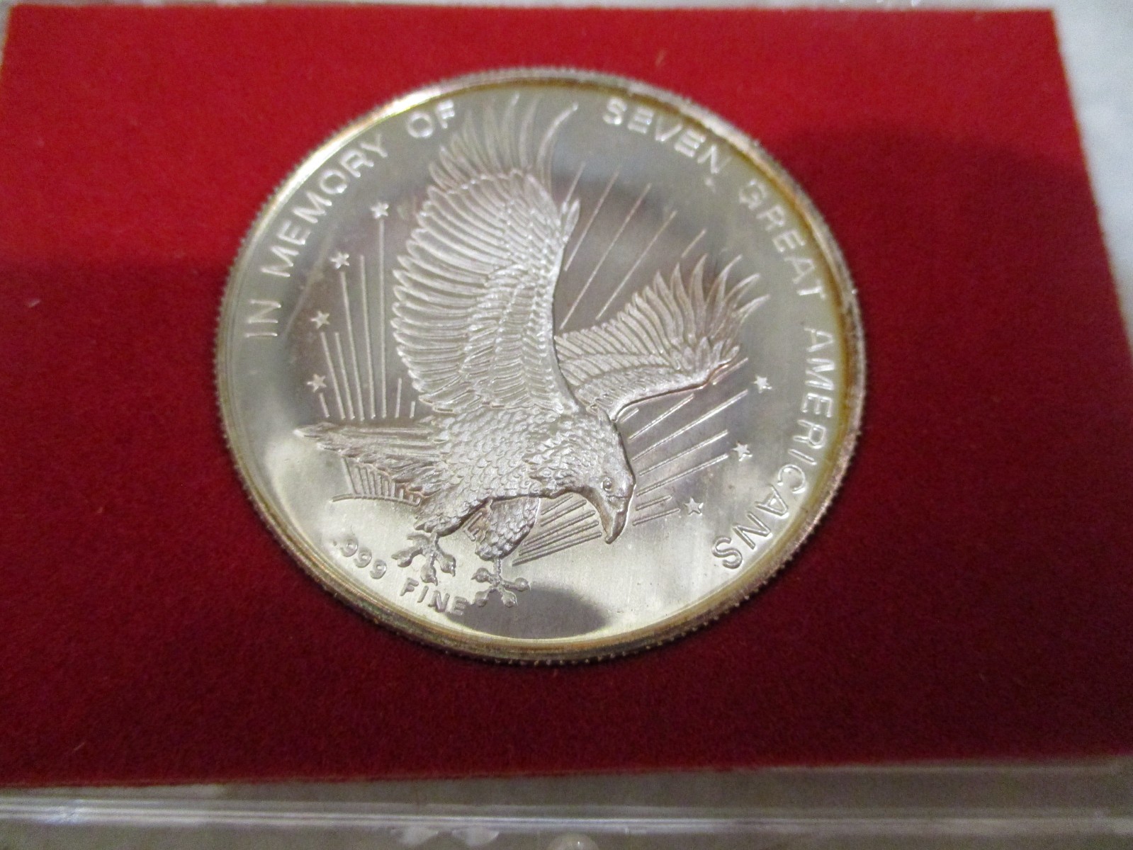 NASA SPACE SHUTTLE CHALLENGER SILVER COINS-2 IN MEMORY.999 +RETURN TO SPACE .925