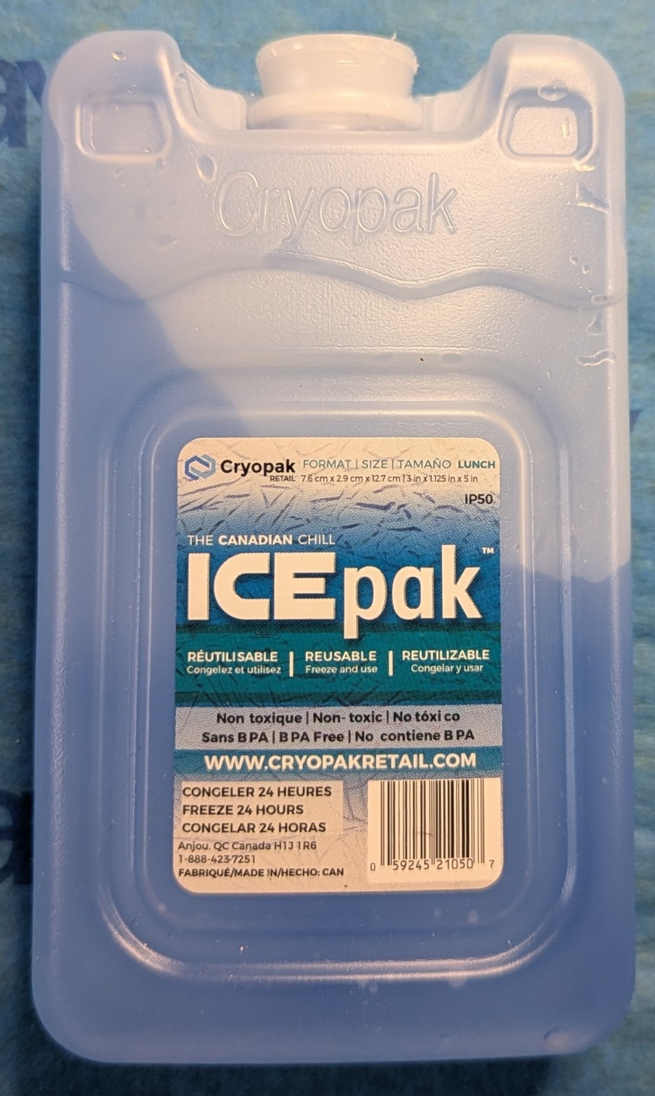 Cryopak The Canadian Chill Icepak Reusable Ice Pack Freeze & Use New