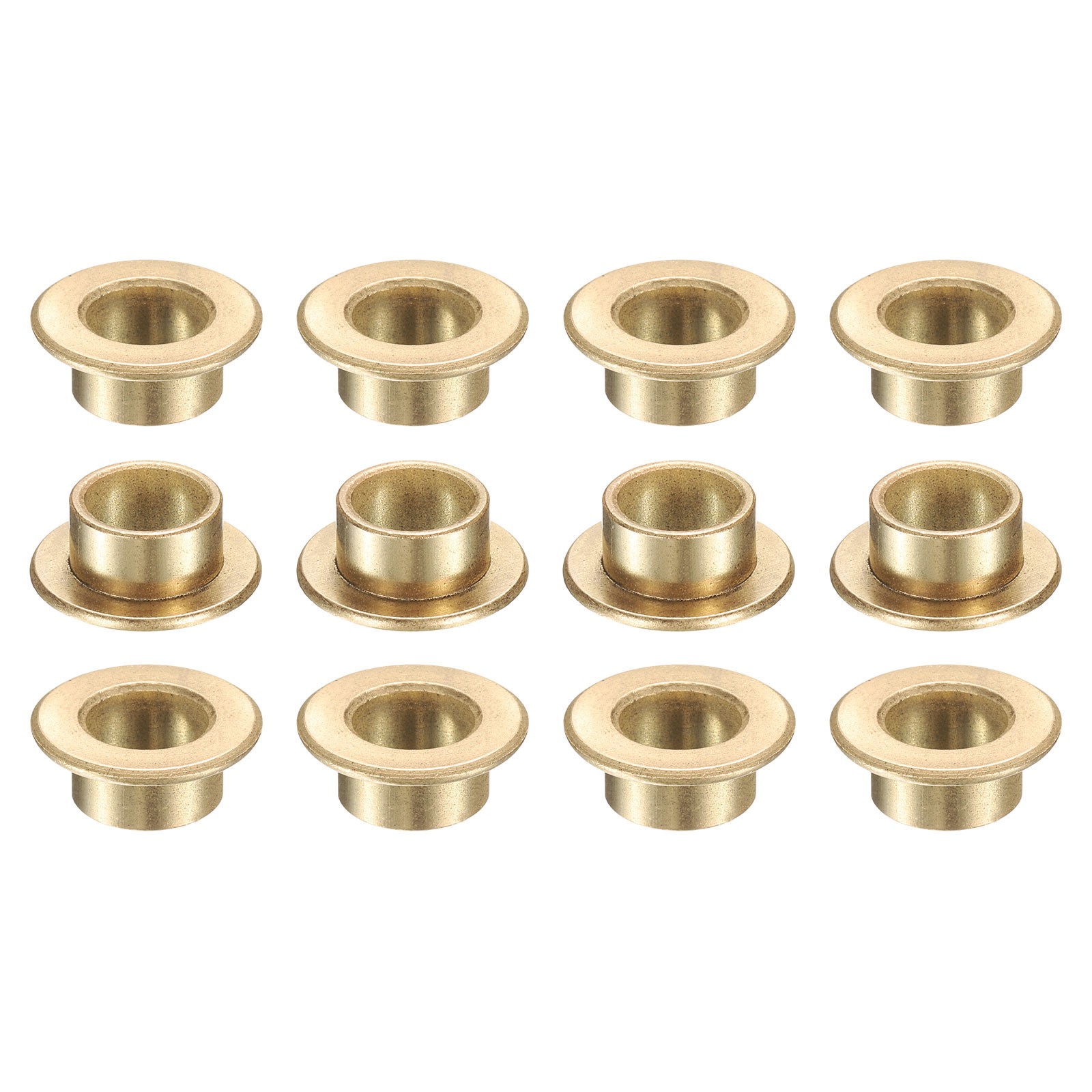 12Pcs Flange Sleeve Bearings 8x10x6mm Self-Lubricating Sintered Bronze Bushings