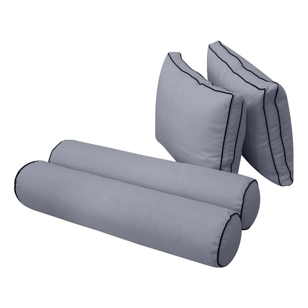Style1 5PC Contrast Pipe Daybed Mattress Cushion Complete Set-Twin Size AD001