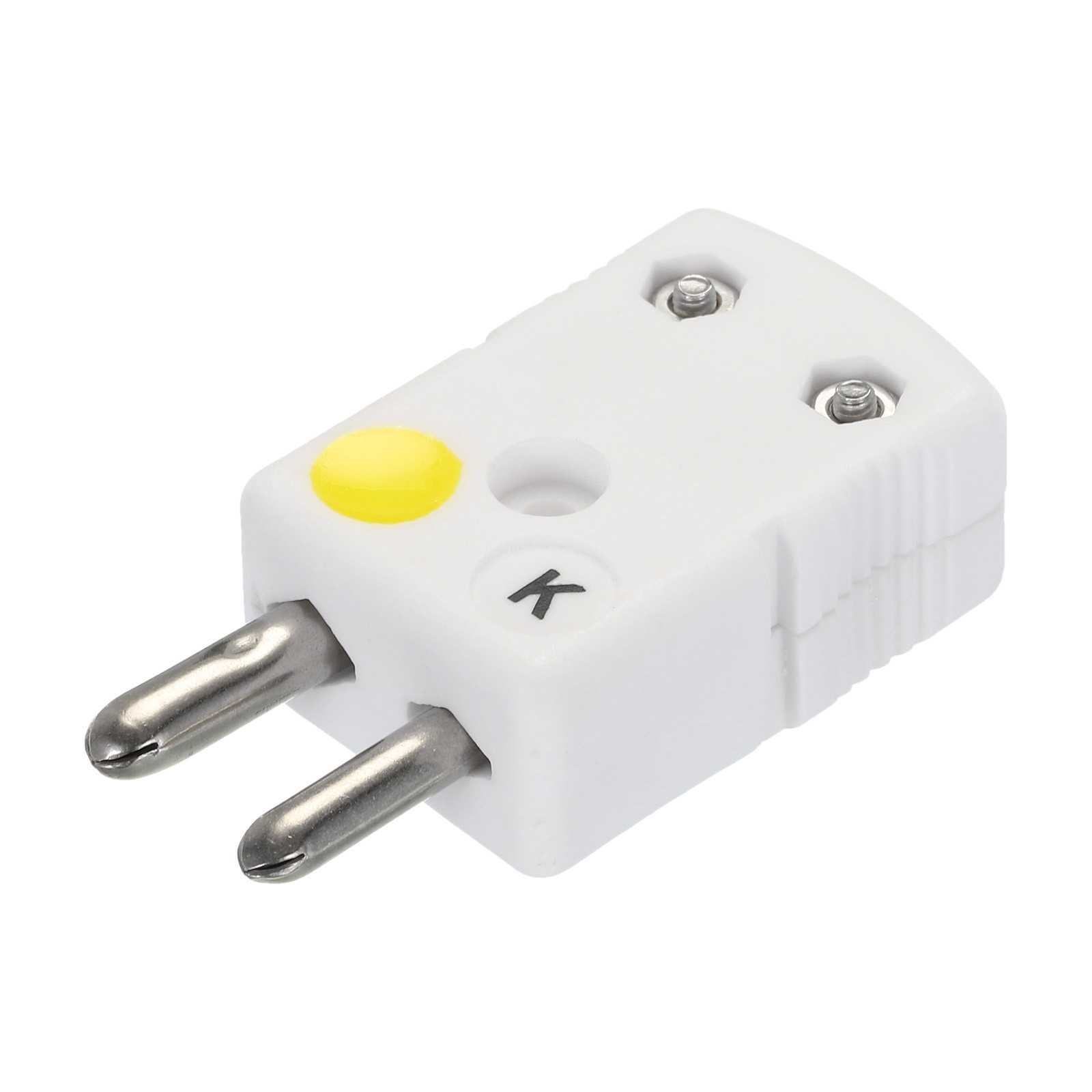 K Type Ceramics Thermocouple Wire Connectors Male Plug Adapter Temperature 600°C