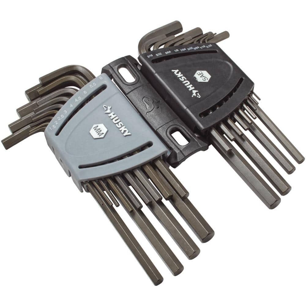 Husky Long Arm Hex Set, SAE/MM (26-Piece)