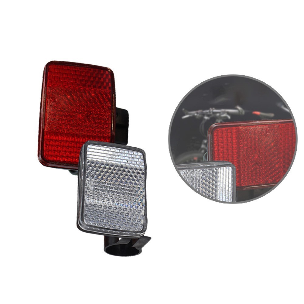 Bike Reflector Set with Mounting Bracket for Front and Rear Protection