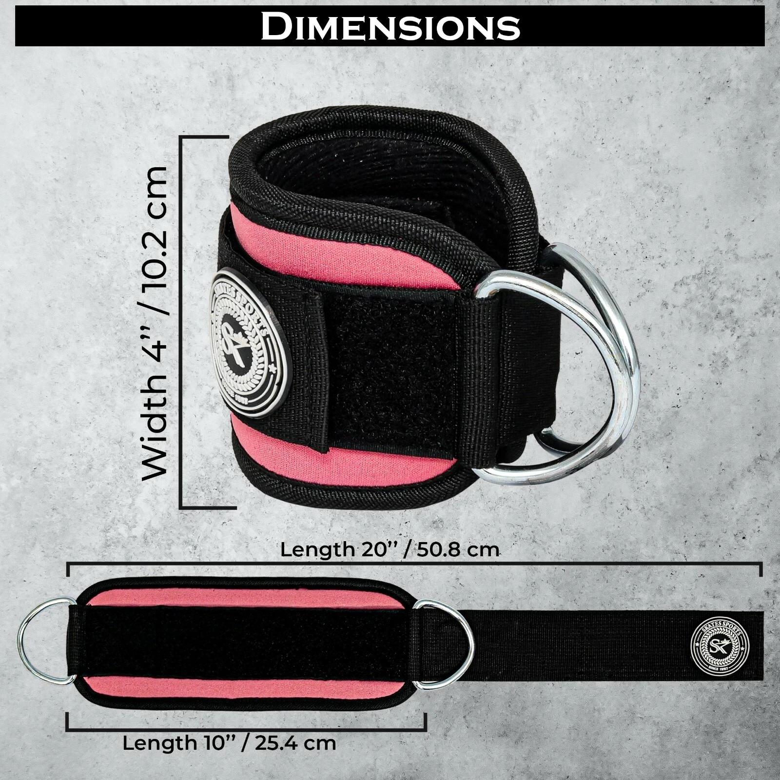 Ankle Straps for Cable Machine Gym Attachment Leg Exercise Weight Lifting D Ring