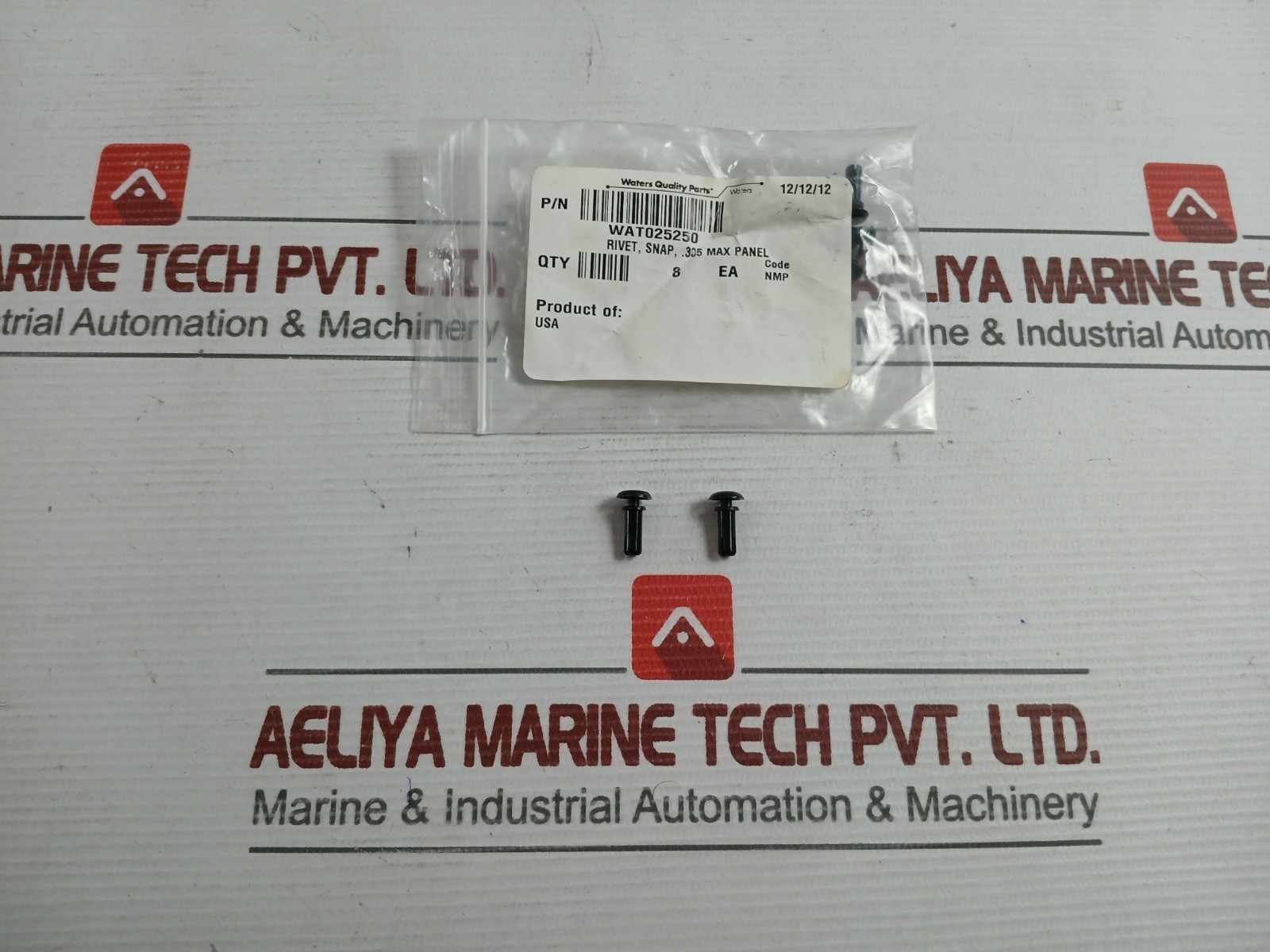 Lot of 4X WATERS WAT025250 Snap Rivet .305 Max