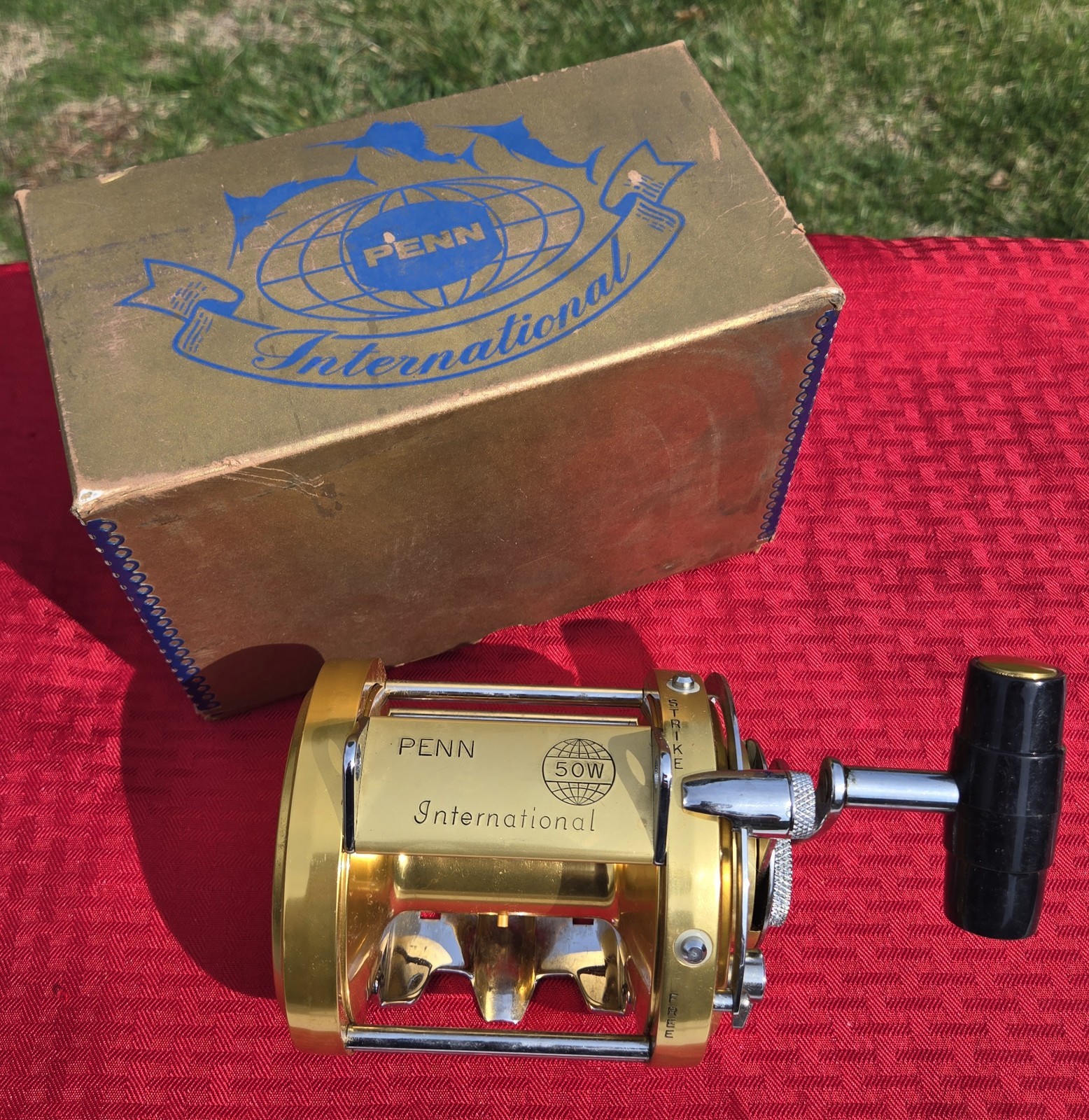 Vintage PENN International Tournament Reel Model 50W w/Original Box & Parts USA