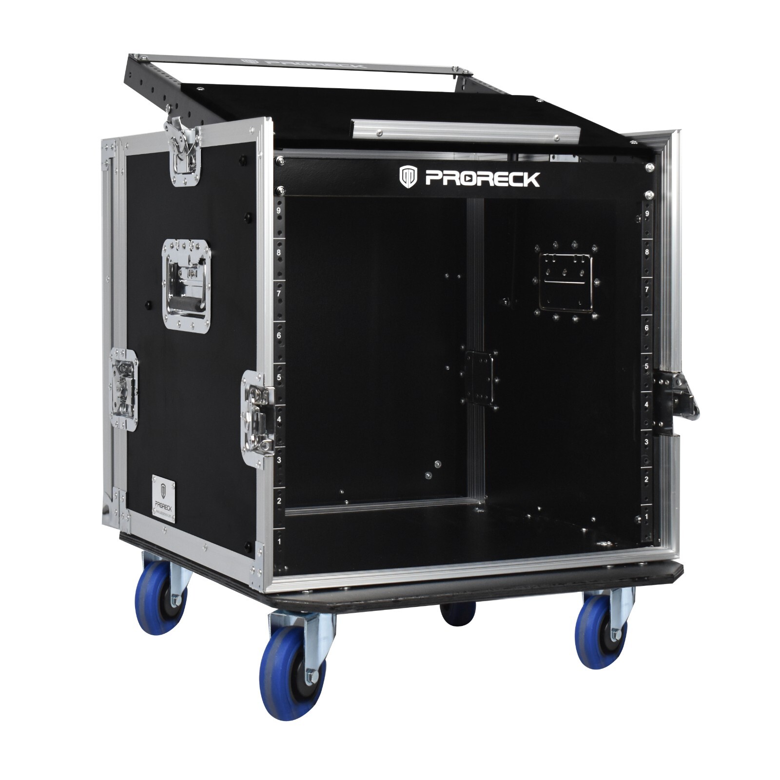 proreck 10U space Rack Case With Slant Mixer Top, 20'' Depth