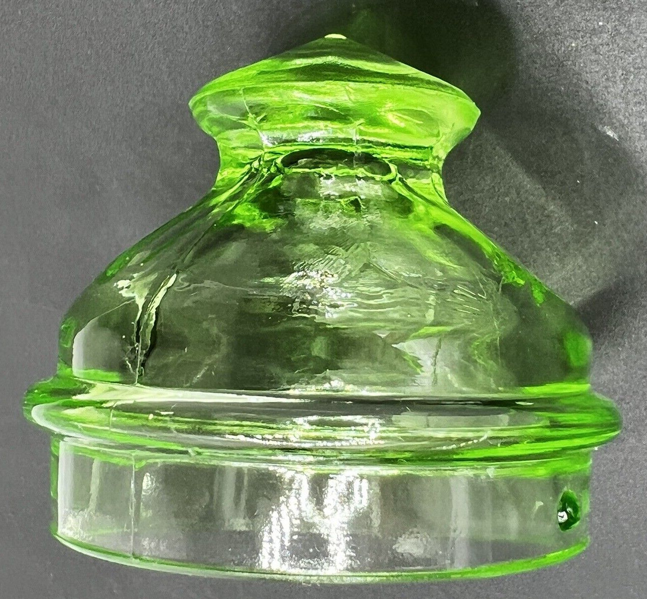 Percolator Pot Knob Replacement Green Vaseline Glass Depression
