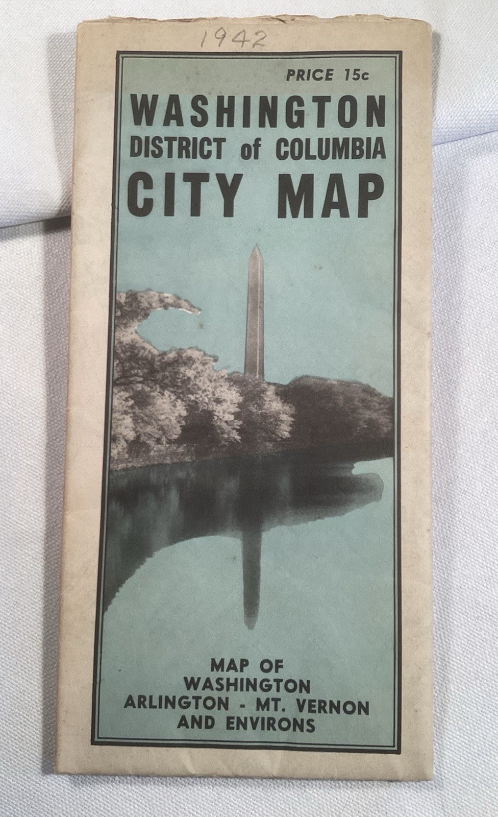 1942 Vintage WASHINGTON DISTRICT OF COLUMBIA CITY MAP FOLD-OUT