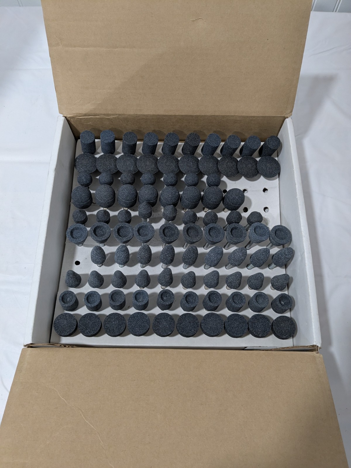 Grier 93 Pc AO Vitrified Mounted Stone Abrasive Point Set KIT-1/4-BLUE100