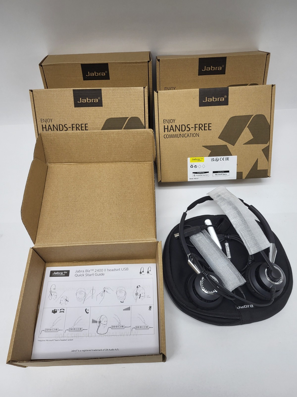 Jabra BIZ 2400 Hands Free🫶🏽Microsoft Teams / Skype 🫶🏽LOT OF 5