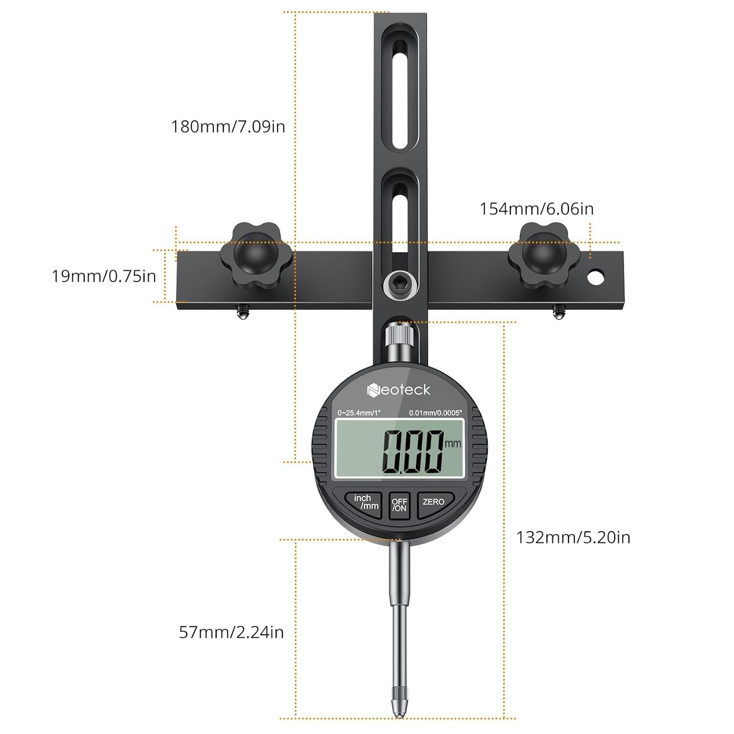Neoteck 0-1'' Digital Dial Indicator Table Saw Gauge Suitable for Table Saws wit