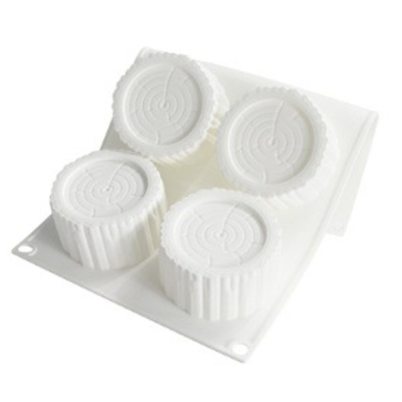 6 Cavity Tree Stump Silicone Mousse Cake Moulds Chocolate Baking Mould Kitchen