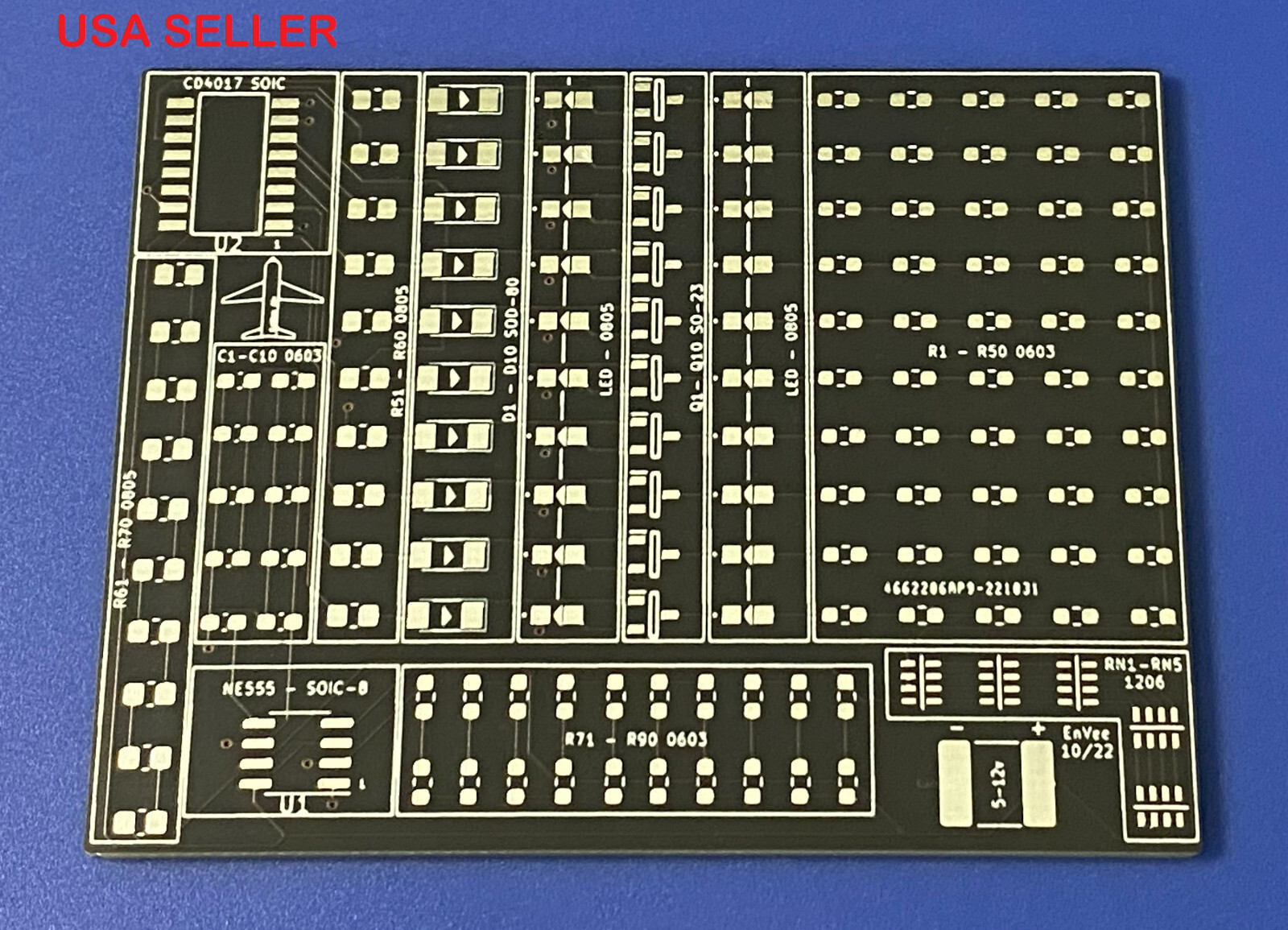 Surface Mount Device Soldering Practice Circuit Board Kit - Runway Lights