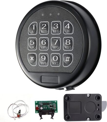 Gun Safe Lock Replacement & Swing Bolt Lock Black Keypad Electronic Safe Lock ,