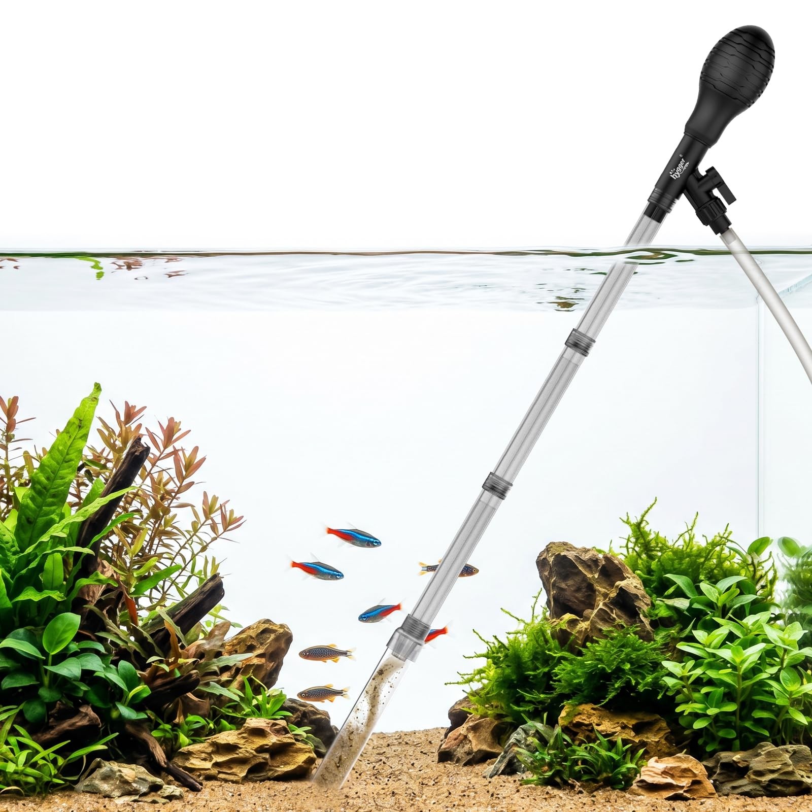 hygger Aquarium Gravel Vacuum Siphon Sand Cleaner S