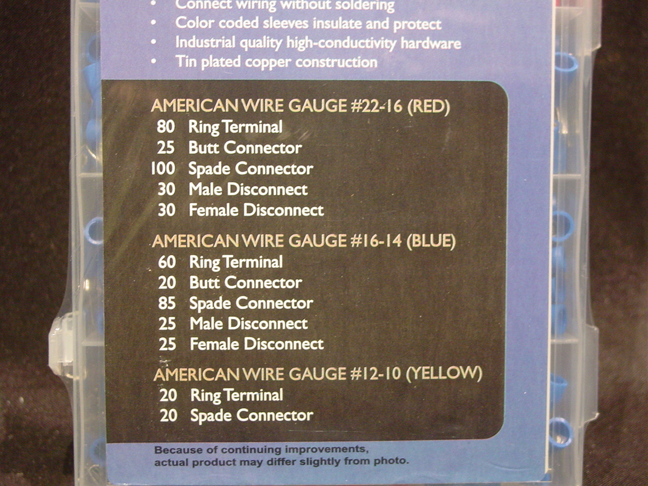 Electrical Wire Installation Terminal Kit AC DC Male Female Ring Butt Connectors