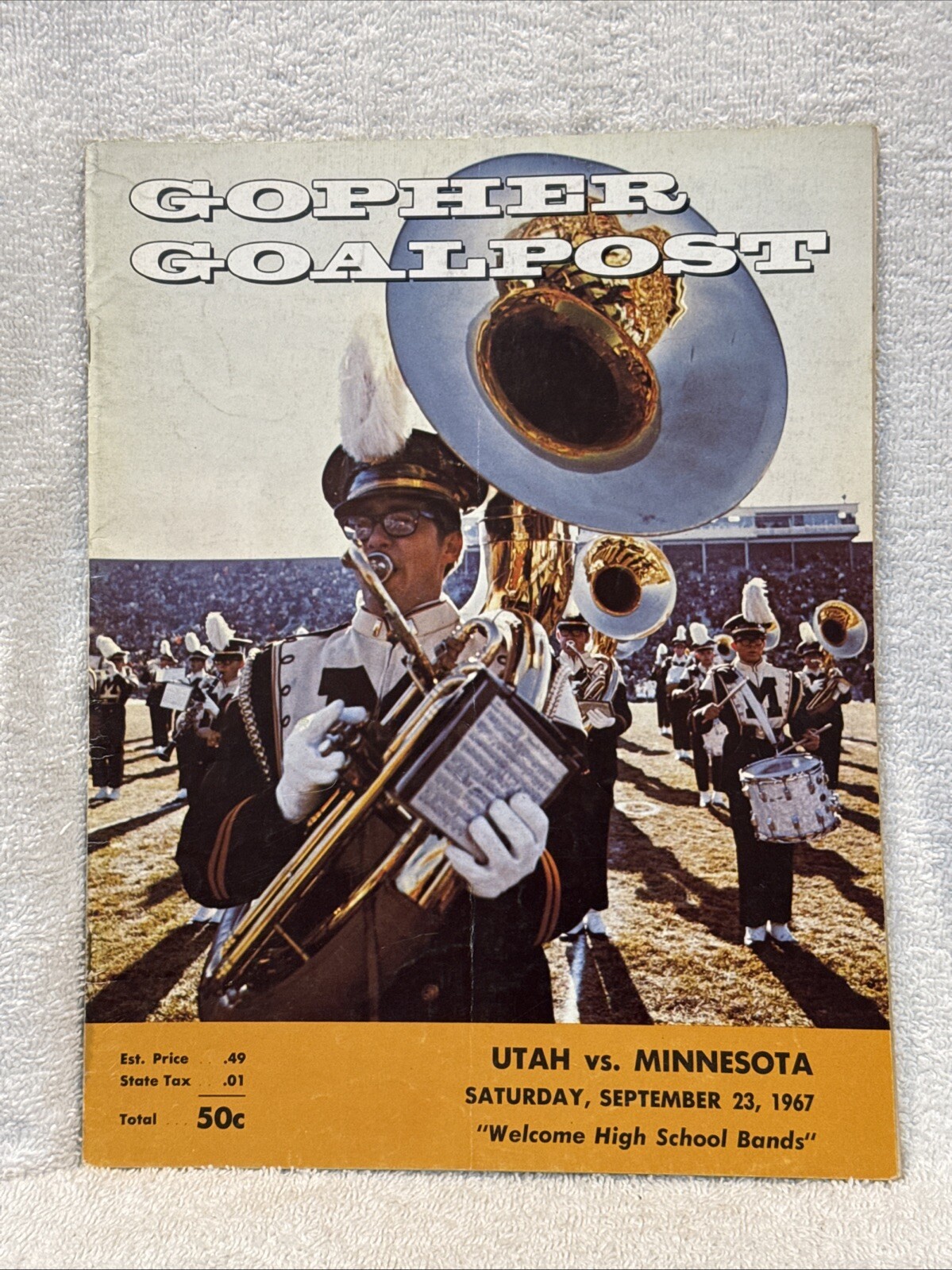 VINTAGE Minnesota Gophers vs. Utah Utes 9-23-1967 Football Program, LOOK-NICE!