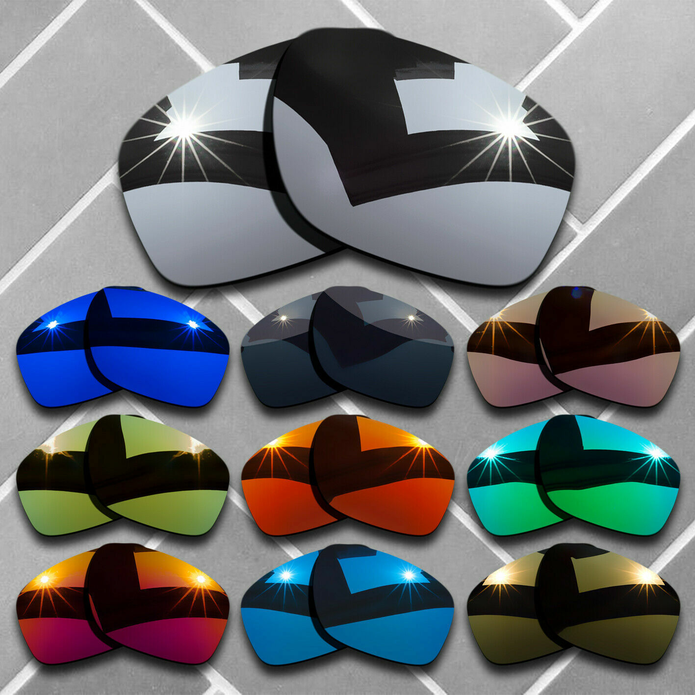 Polarized Replacement lenses for-Oakley Crossrange Patch OO9382 Multiple Choices