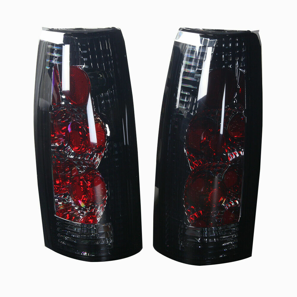 Tail Lights for 1988-1998 Chevy GMC C/K 1500 2500 3500 Black Smoke Brake Lamps