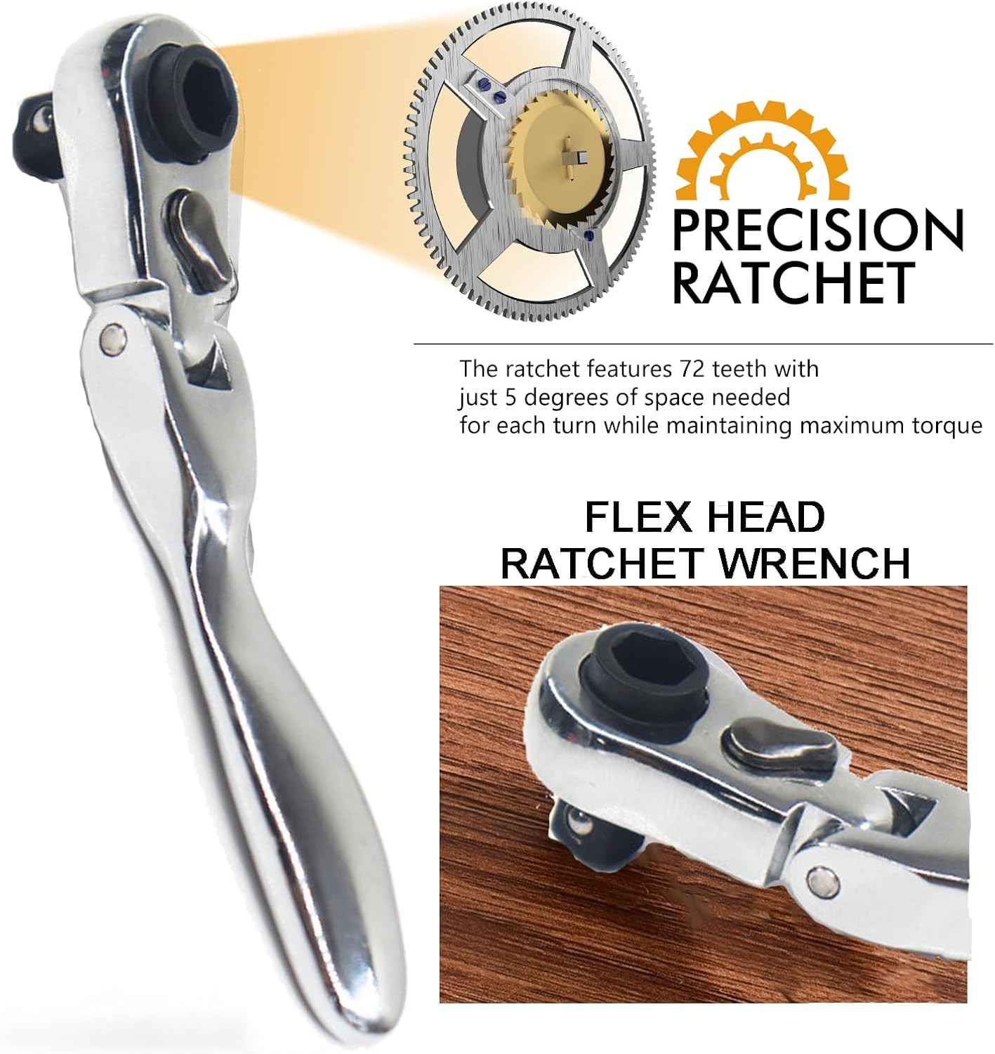 Mini Ratchet Set, Right Angle Screwdriver Set with 1/4 Mini Flex Ratchet Wrench