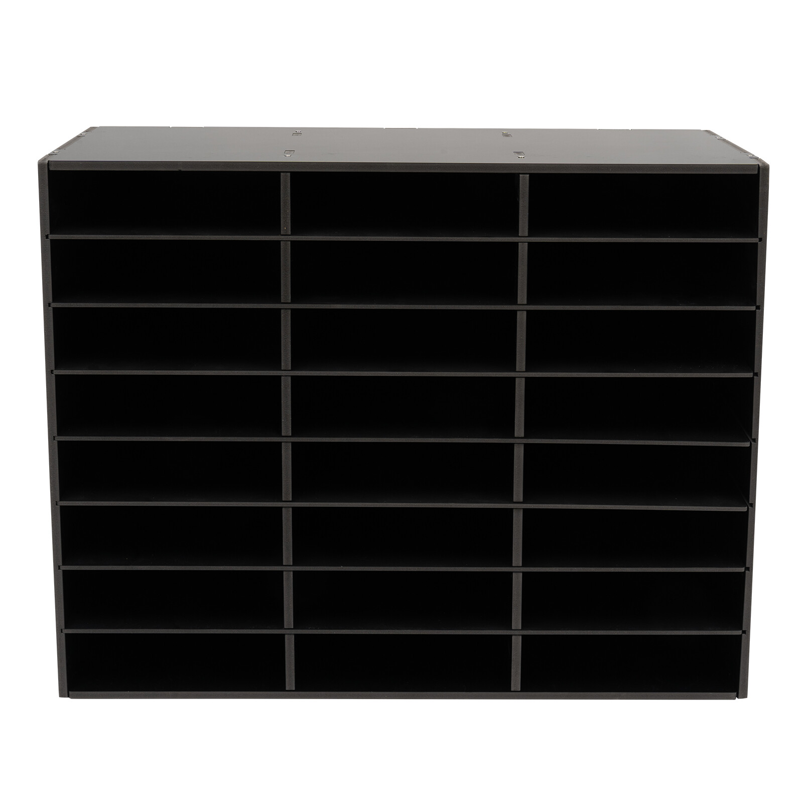 24 Compartments PVC Literature Organizer Desktop File Sorte Display Stand Black