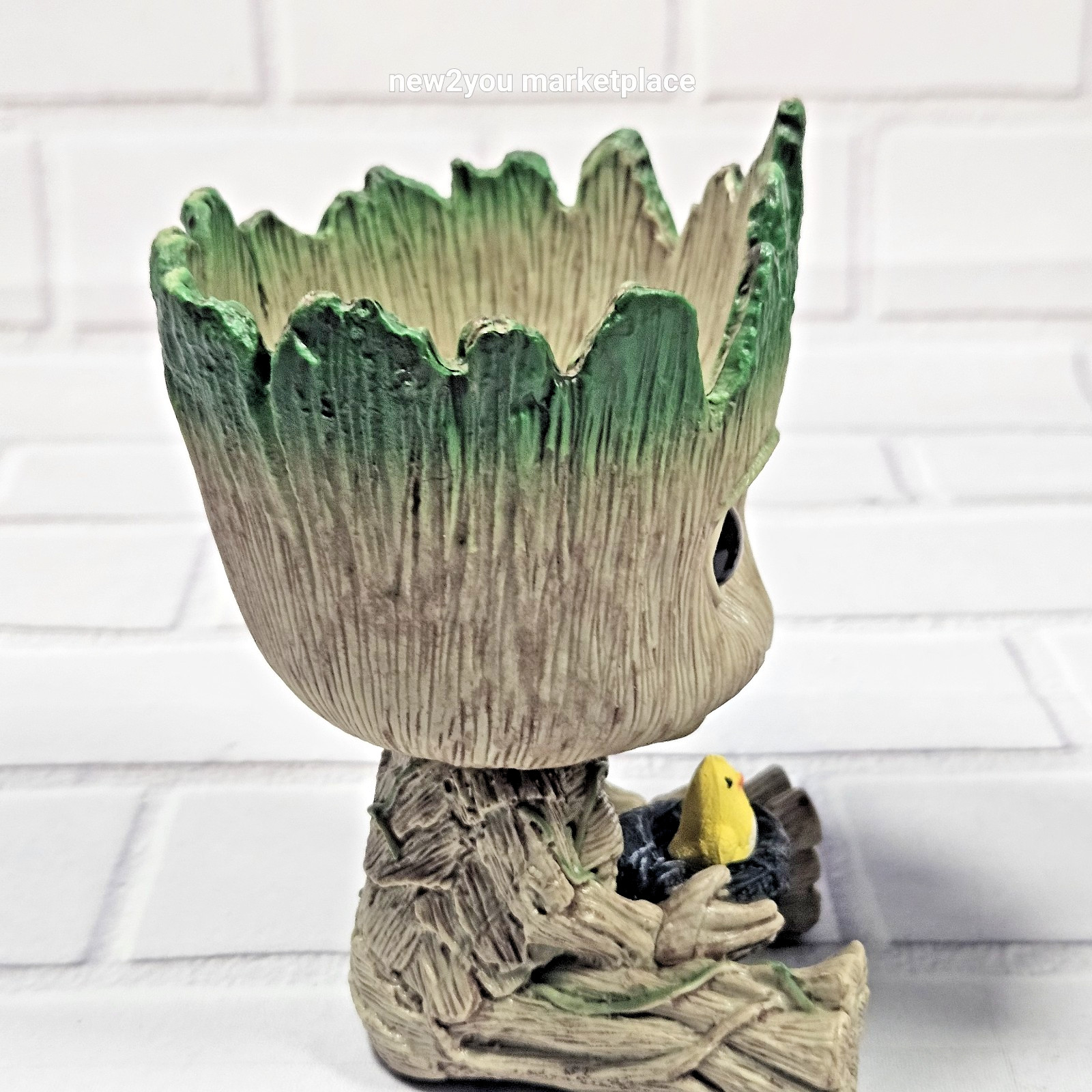 2 Baby Groot Flowerpots 5.5" Tall, Used As A Pen Holder Also succulents