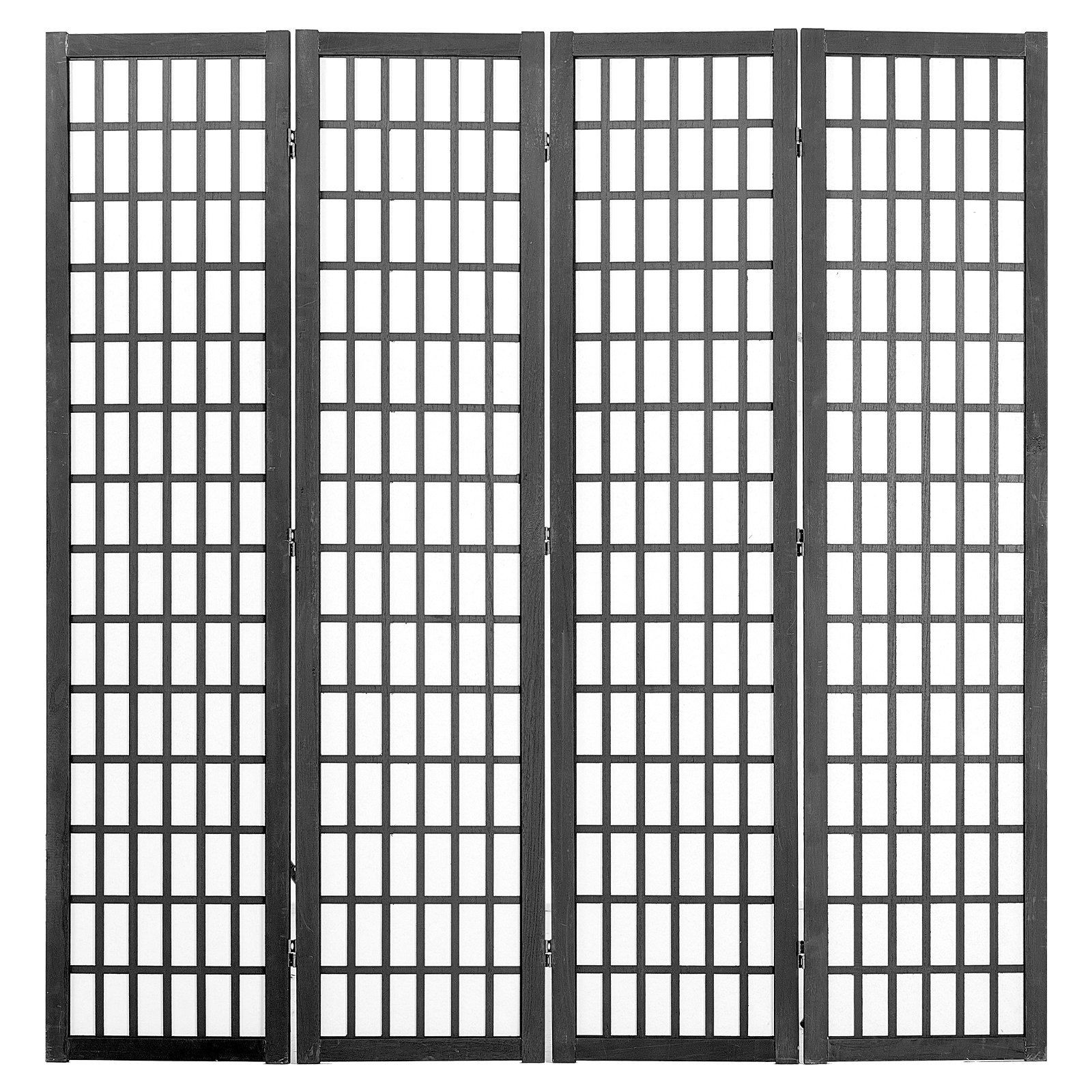 4-Panel Foldable Room Divider 64in Tall Ideal for Space Optimization