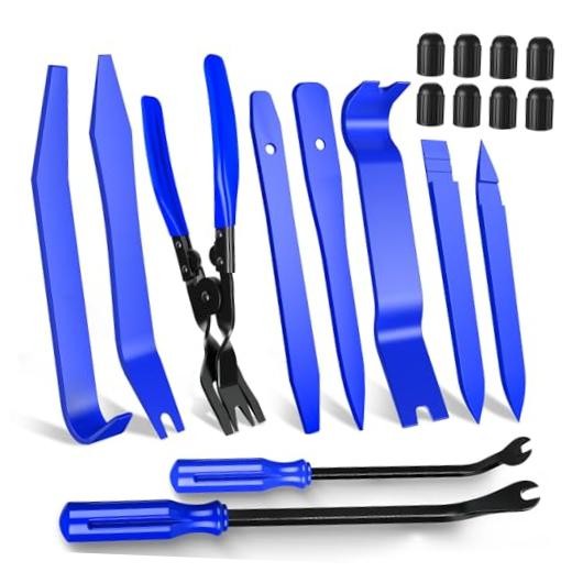 Pcs Auto Trim Removal Tool Kit with Non-Scratch Plastic Pry Tool 18 PCS 18 Blue