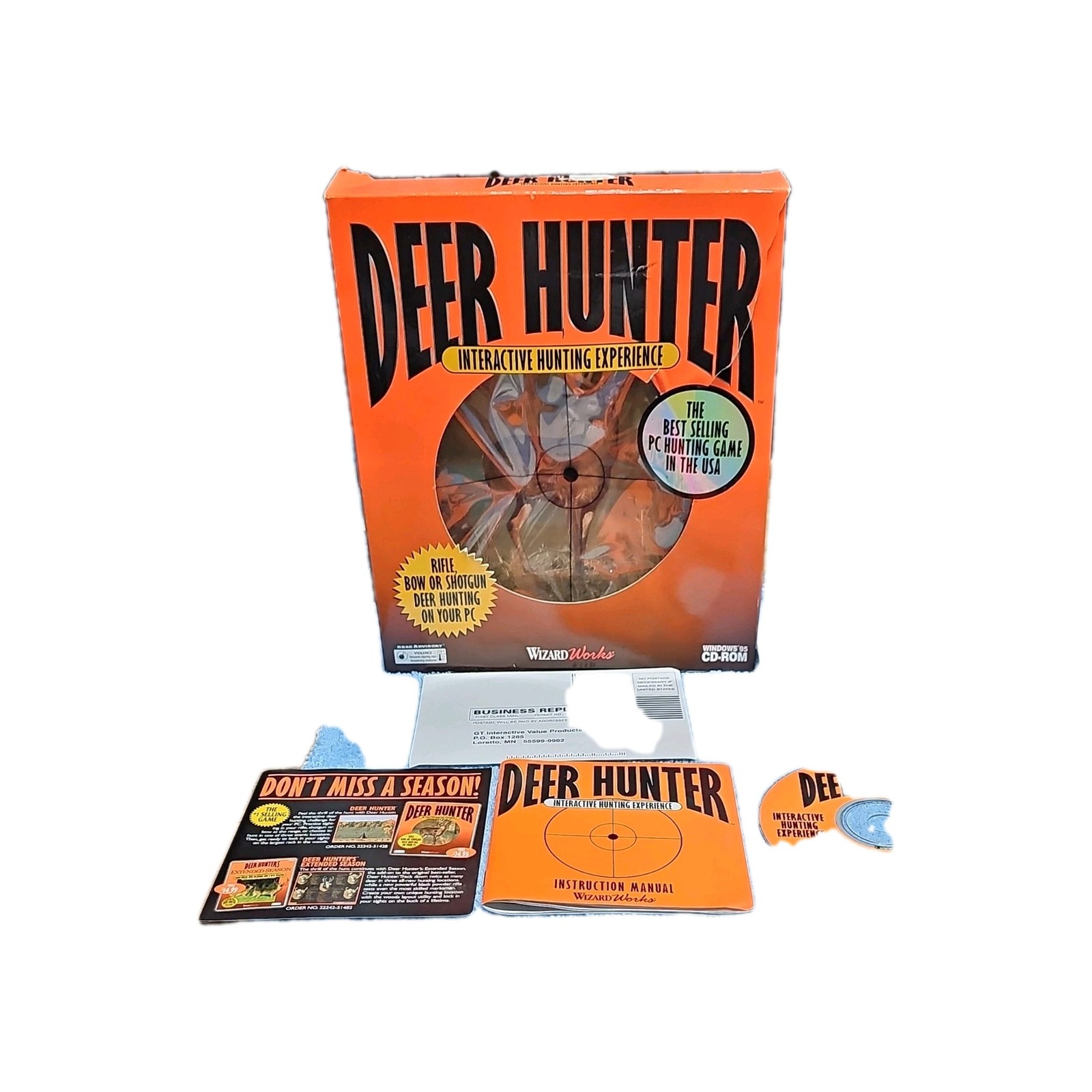 WizardWorks Deer Hunter Interactive Hunting Experience PC CD-ROM Game Windows 95